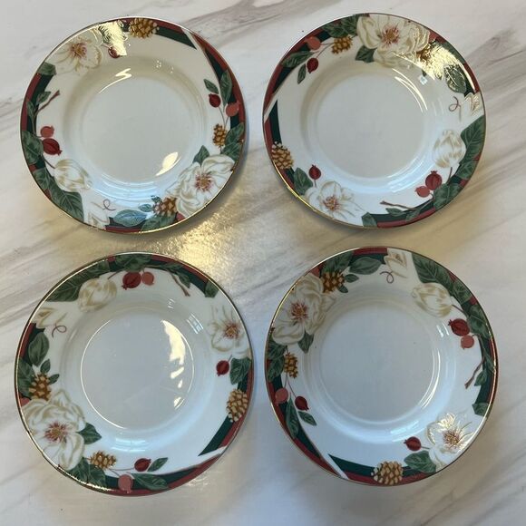 TIENSHAN | Magnolia Fine China Set of 4 Tea Plates - Picture 1 of 3